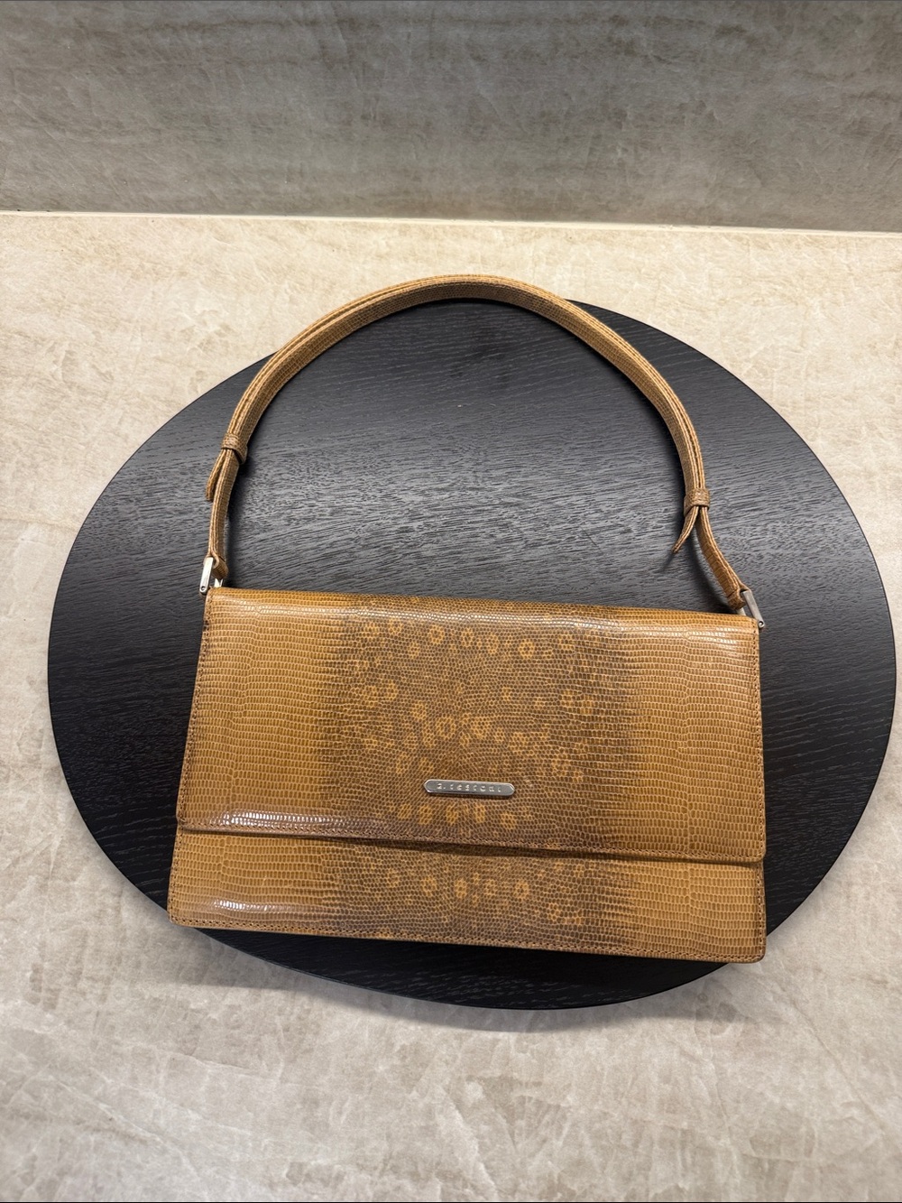 a. testoni Exotic Leather Shoulder Bag